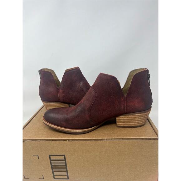 Kork-Ease Women's Skye Red Leather Ankle Boots Size 8M - Picture 11 of 12
